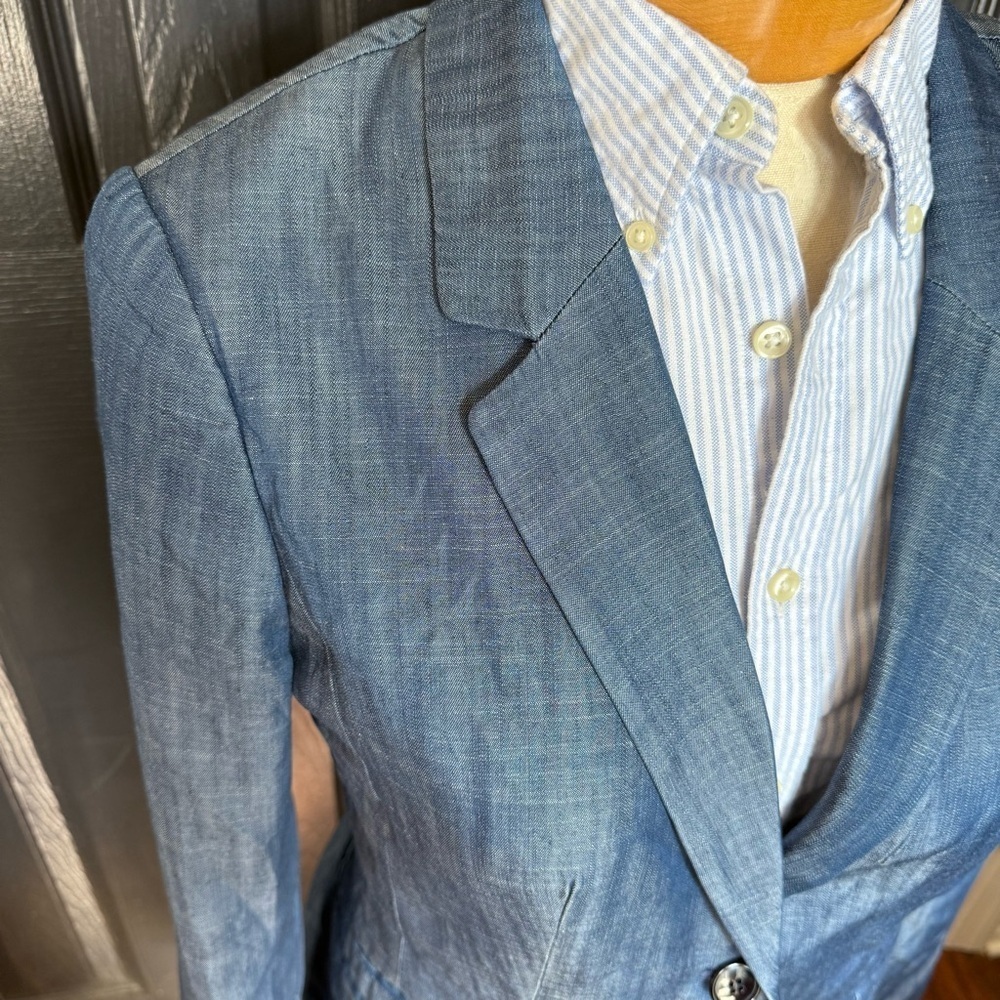 Classic Single-Button Navy Blue Blazer - Picture 8 of 16
